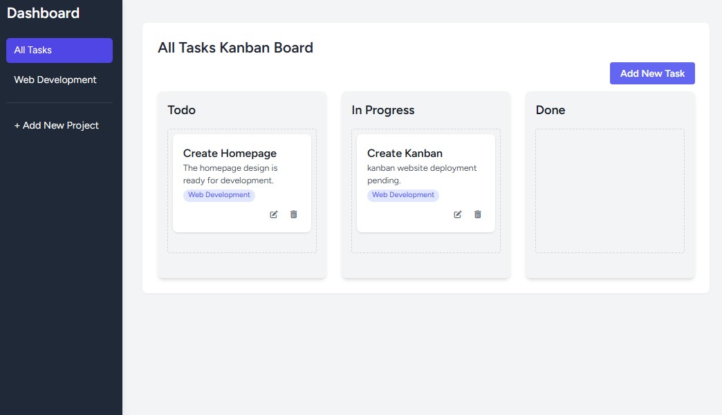 Kanban Board Screenshot